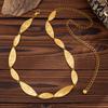 Personalized Metal Kink Leaf Waist Chain Female, Fashion Irregular Water Ripple Geometric Body Chain