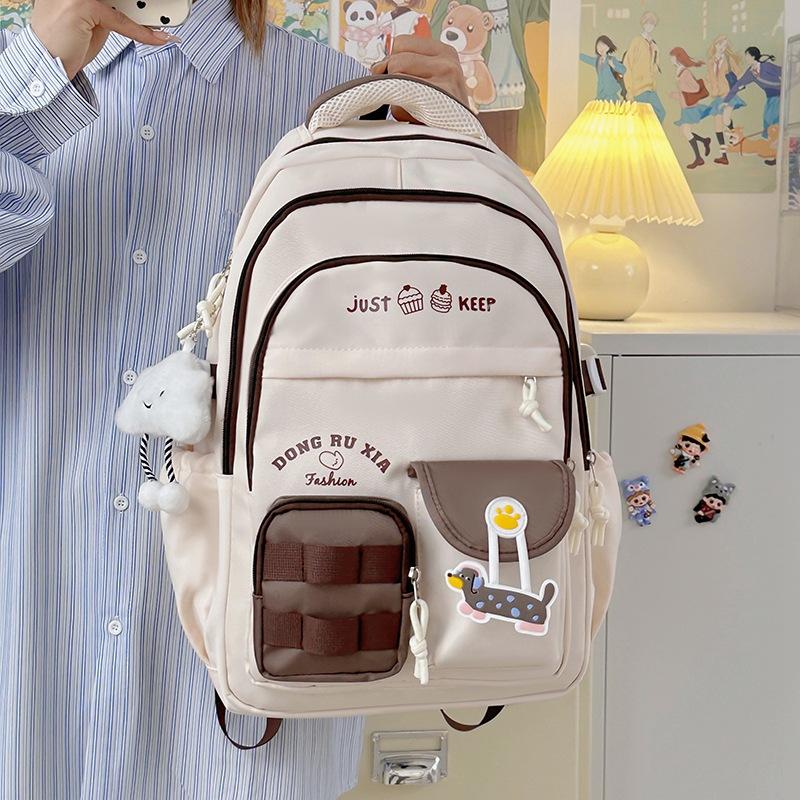 College Style Cute Schoolbag Girl Junior High School Girl High School Student Girl Large Capacity Travel Computer Backpack
