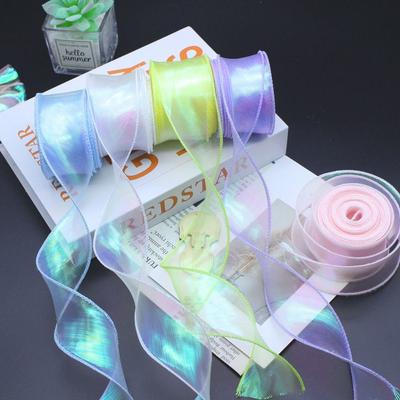 40mm 10 Yards Festival DIY Decoration Mesh Fabric Tulle Ribbon Birthday Gifts Organza Ribbon