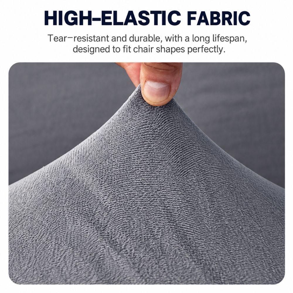 Short Size Velvet Chair Cover Stretchable Fabric Elastic Seat Cover Short Back Chair Cover  Bar