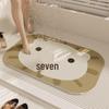 Modern Minimalist Anti-Slip Bathroom Silk Ring Mat - Cuttable, Dirt-Resistant, Hollow Drain Foot Pad