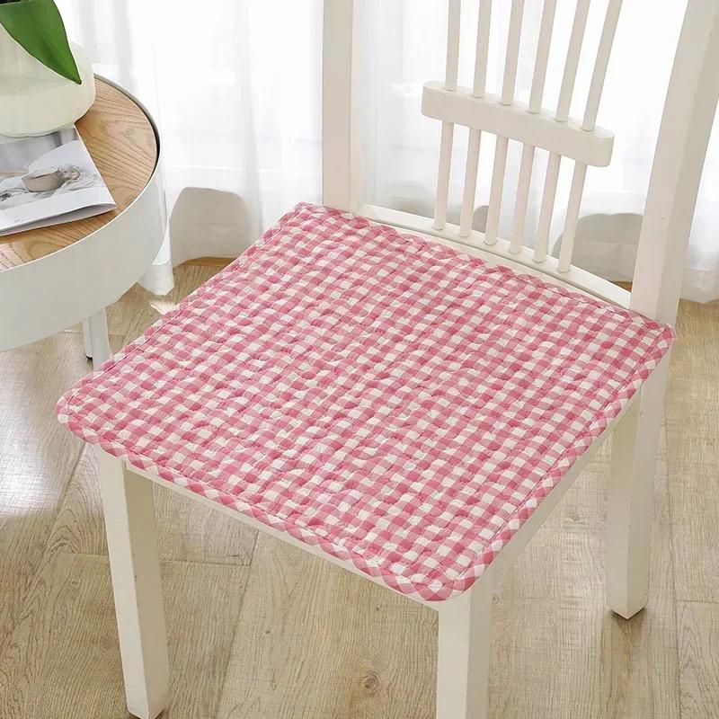 2 Pcs Four Season Universal Office Cushion Anti Slip Pure Cotton Simple Chair Cover Dining Computer Seat Cushion Chair Cushions