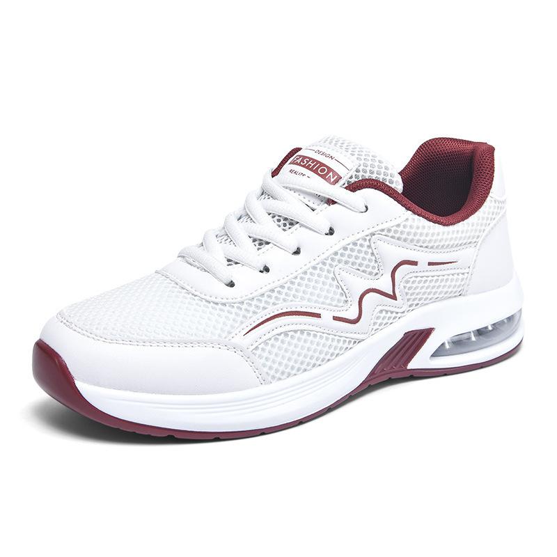 Frühlings-Mesh-Freizeitschuhe Atmungsaktive Mode Tennis Luftsport-Schuhe Damen-Sneaker Schnürung Bequem Leichte Wanderschuhe