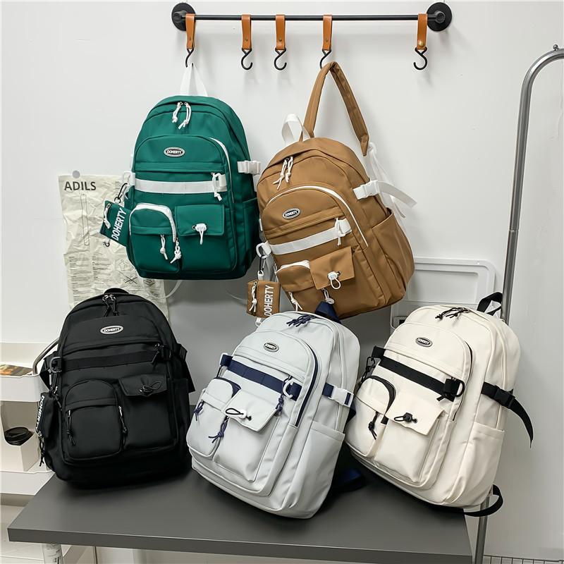 Schoolbag Korean version retro tooling college student schoolbag high school junior high school student simple versatile backpack large capacity 