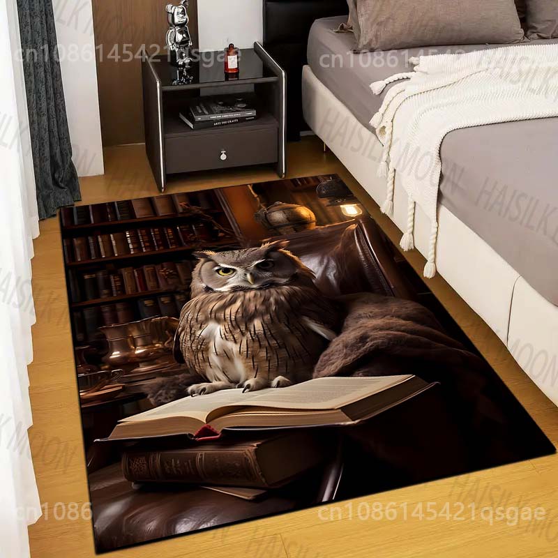 

Owl Magic Book Pattern Carpet for Living Room Bedroom Bathroom Mat Creative Doormat Sofa Table Home Decor Area Rugged Multisize 40x60cm