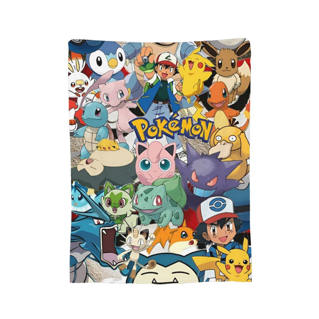 Pokemoned Coral Fleece Plush Throw Blankets Charmander Charmeleon Charizard Blanket for Bedding Couch Warm Plush Thin Quilt,