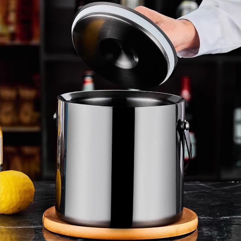 Yingbai Double-Layer Insulated Stainless Steel Ice Bucket