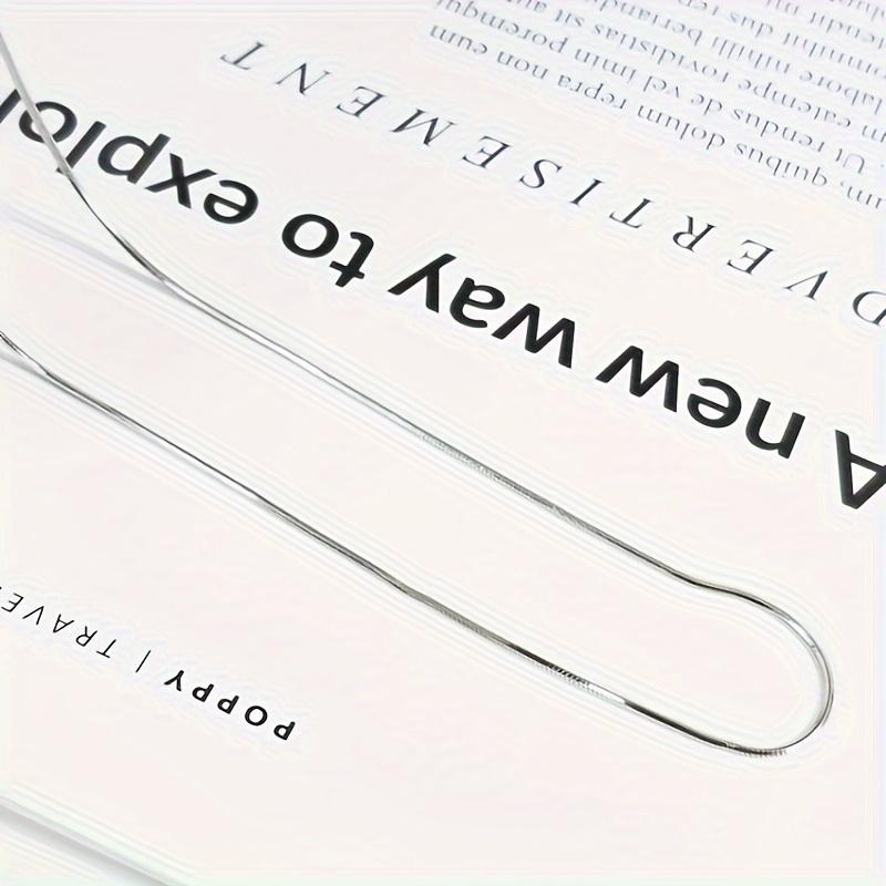 Simple Silvery Snake Bone Chain Necklace Delicate Clavicle Chain for Women Fashion Pendant DIY Necklace Accessories