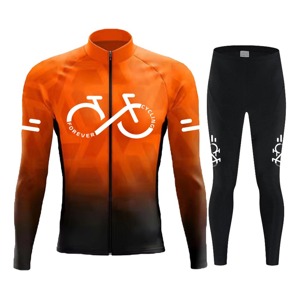 Long Sleeve Gradient MTB Bike Cycling Clothing Breathable Ropa Ciclismo Men's Road Bicycle Sportswear 2026 Autumn Breathable Cycling Suit