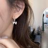 Unique Heart Bowknot Hoop Earrings Fashion Bows Earrings for Women Cute Gift