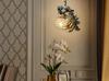 Retro European-Style Peacock Wall Lamp for Living Room or Bedroom Decor