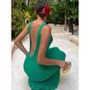 European and American Flash Backless Sexy Slim fit Fishtail Dress Vacation Beach Cover up Sexy Beach Cover