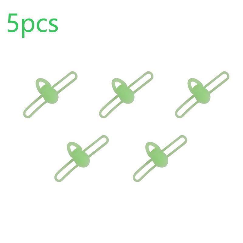 Fishing Bait Hook Fixer High Elasticity Silicone 5Pcs/Bag Fadeless Lightweight for Long Term Fishing Gear Storage
