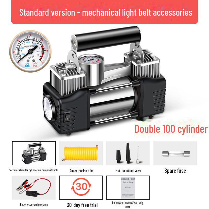 Portable Dual-Cylinder High-Power 12V Car Tire Air Pump