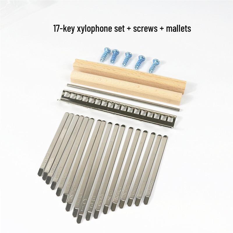 17-Key Kalimba DIY Kit with Accessories and Picks