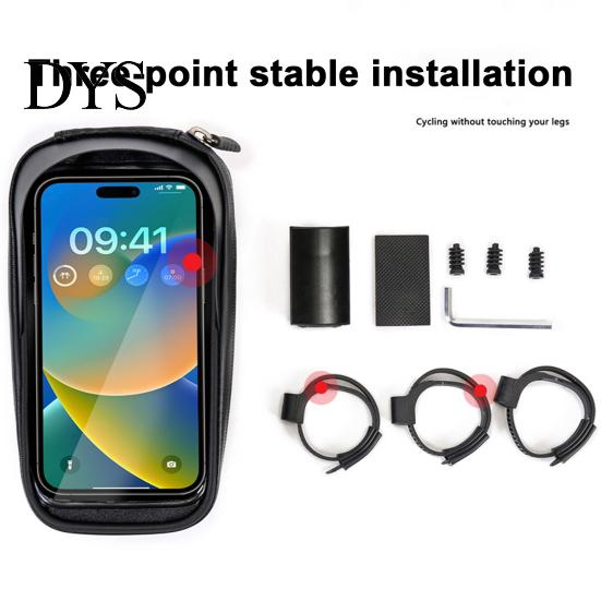 Waterproof Bike Pouch Phone Bag EVA Hard Shell Touchscreen Lightweight Cycling Bicycle Road Mountain Top Tube Front Frame Cellphone