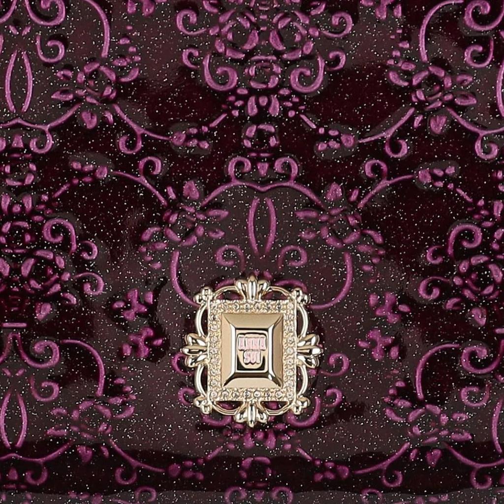 ANNA SUI Rymlig Runddragkedja Lång Plånbok [Ny Färg] Damplånbok med Fack för Sedlar och Kortplatser, Stor Kapacitet, 316900 Lila (Ny)