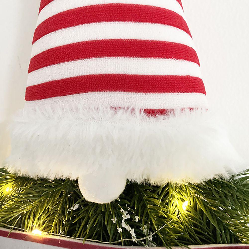 Branches Xmas Tree Ornament Christmas Swedish Gnomes Dangling Santa Claus Long Legs With Lights