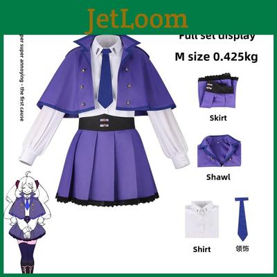 Kisaki Teto Cosplay Costume With Polyester Material For Girls Featuring Red And Purple Cloaks For Role Play