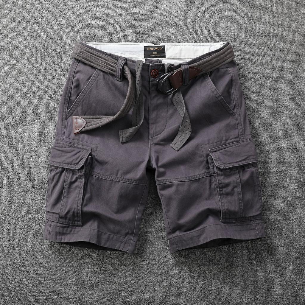 New Summer Casual Shorts, Cotton Loose Camouflage Work Pants, Men's and Youth Straight Leg Men's Pants