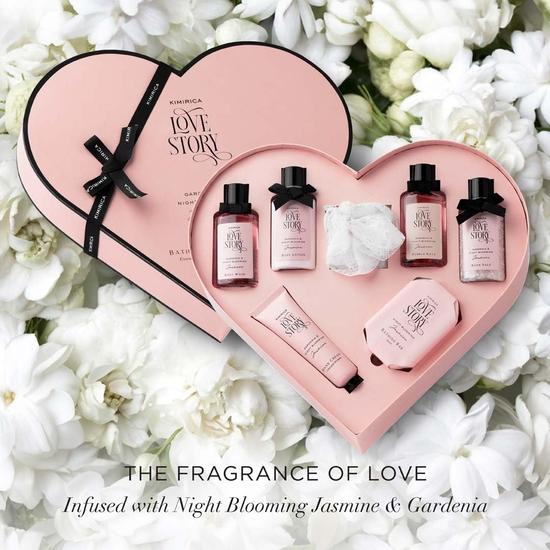 Set cadou pentru Valentine Kimirica Moment de poveste de dragoste pentru iubita, iubit, femei si barbati| Set de ingrijire pentru baie si corp de lux| Set cadou de îngrijire personală