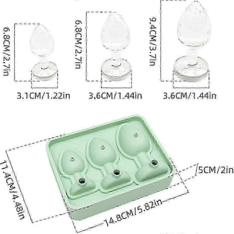 Prank Butt Plug Shaped Ices Cubes Trays, Silicone Mold For Diy Cake Chocolate Candyc