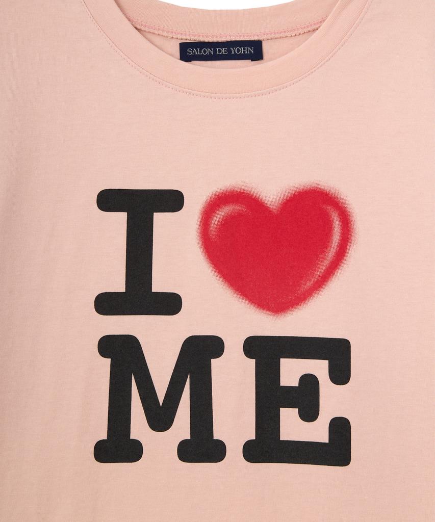 SALON DE YOHN I Love Me Crop T_ Pink