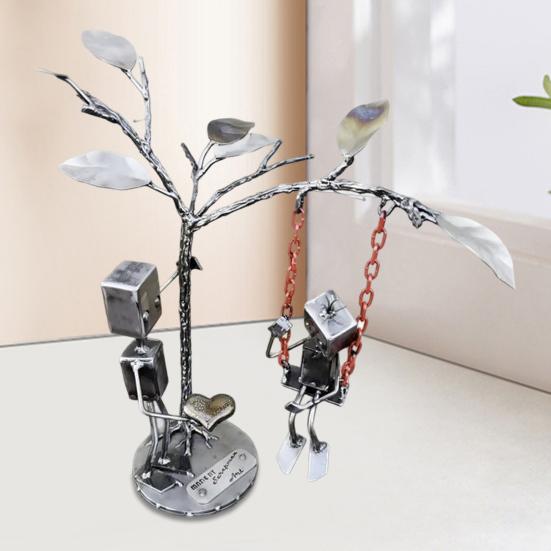 Love Confession Figurine Desktop Romantic Robot Ornament Bedroom Robot Statue