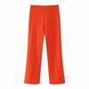 Women's High Waist Straight Leg Pants Solid Color Drapey Trousers Elegant Office Suit Pants