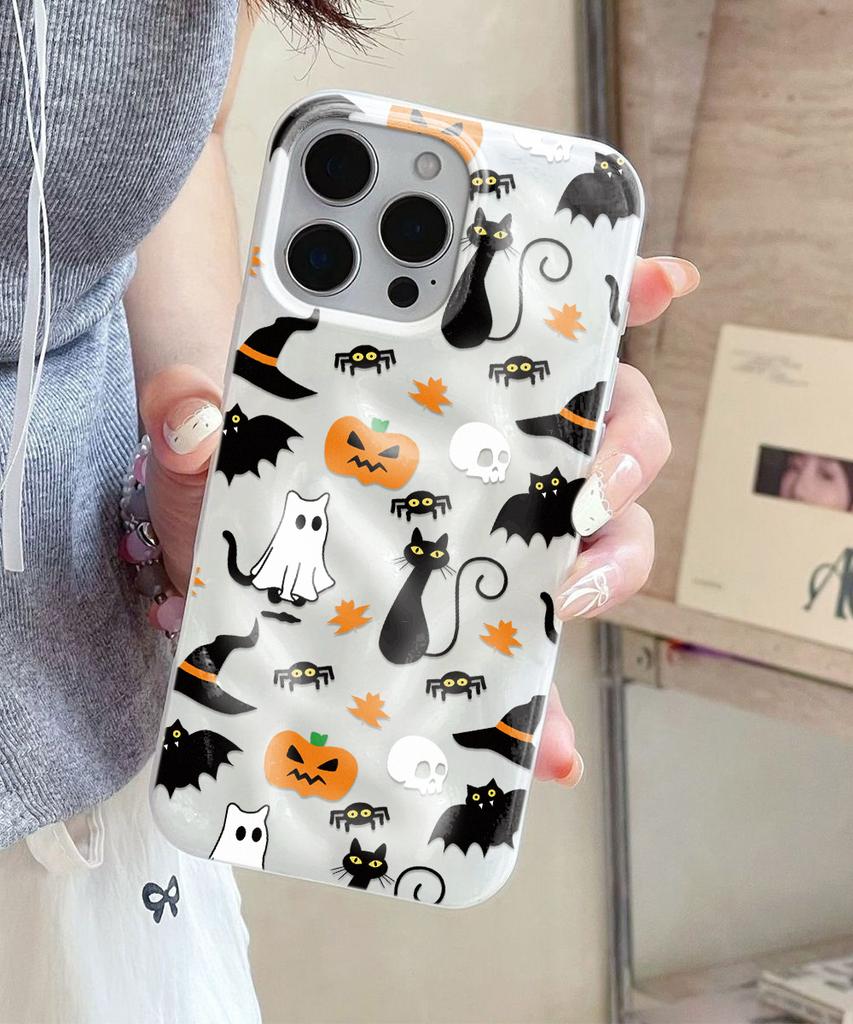 Halloween Cartoon Pumpkin Phone Case For iPhone 17 Air 16 15 14 13 12 11 Pro Max Shockproof Soft Cover Fundas