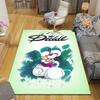 Diddl Flannel Printed Carpet, Home Sofa Decoration for Living Room & Bedroom, Non‑Slip Play Flannel Floor Mat for Game Room