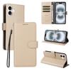 For iPhone 16 Case RFID Blocking 3 Card Slots PU Leather Phone Cover with Wrist Strap