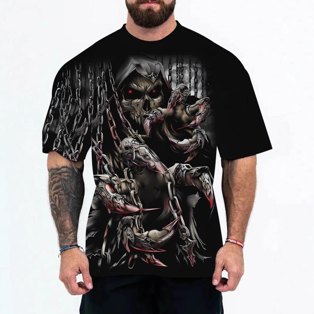 New 3D Digital Printed European and American Adult Men's Animal T-shirt