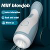 New Pinch Automatic Blowjob Sucking Masturbators For Men Vagina Vibrator Male Masturbation Cup Pussy Pocket Heated Adult Sex Store 18