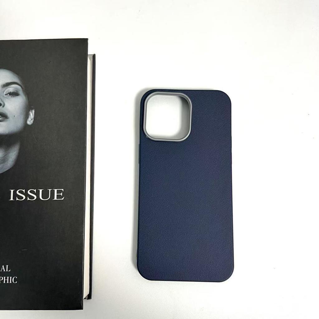 Minimalistische einfarbige Nischenstil-Hülle mit Lederstruktur, kompatibel mit iPhone 17 Pro Max Apple 16 neues Modell 14/15