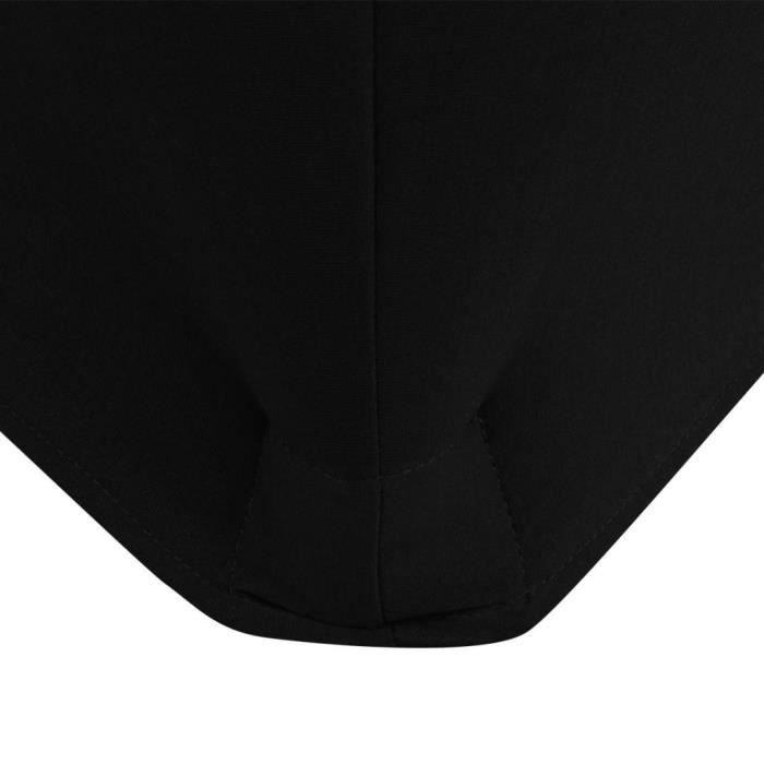 VidaXL Housses extensibles pour table 2 pièces 120 x 60,5 x 74 cm Noir