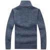 Herren Fleece Dickerer Pullover Halber Reißverschluss Rollkragen Warm Pullover Schlank Gestrickt Wollpullover Frühling