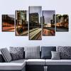5 Panel City Building Night View Canvas HD Printed Modern Living Room  Painting Wall Art Modular Poster Home Decor Pictures