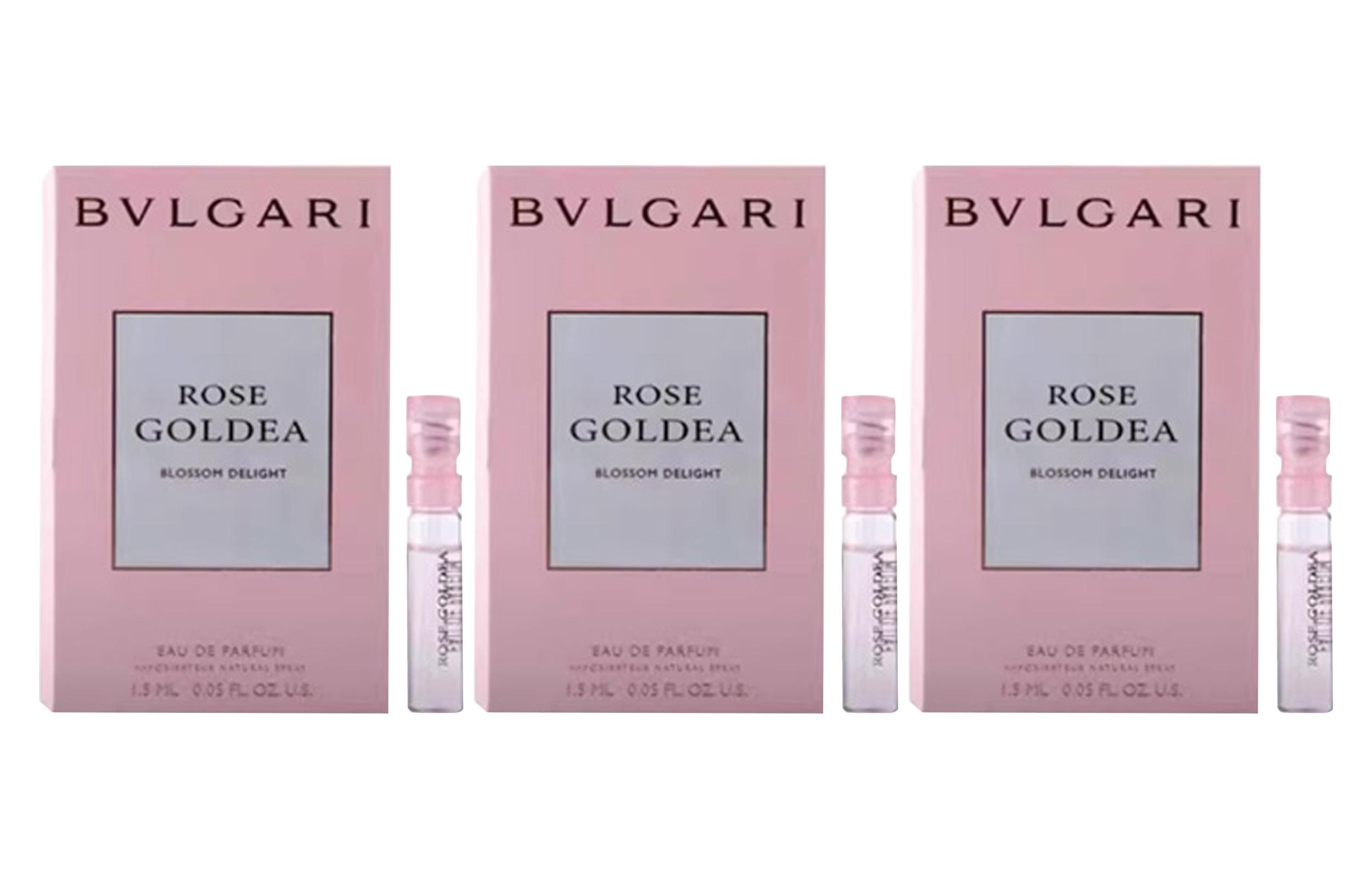 BVLGARI Happy Rose Perfume Sample Set Three Piece Set, Eau De Parfum 1.5ml*3 1.5ml*3