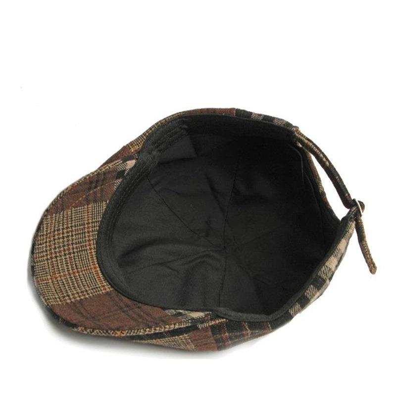 Шапка Four Seasons, женская, осенне-зимняя, сшитая, берет, британская, ретро, мужская, корейская, с принтом, шляпа