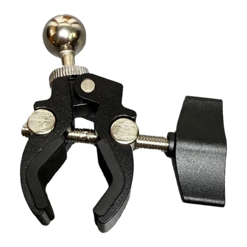 Aluminum Clamp With Double Ball Head Clamp 1/4inch Threaded Video Mount for Action Camera Monitor LED Light Accessories