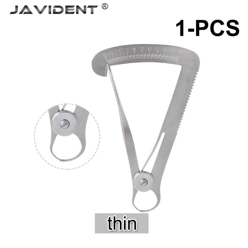 1Pcs Dental Measuring Ruler Stainless Steel Implant Volume Vernier Caliper Wax Height Precision Triangular Gauge Metal Ruler
