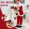 70" Inch Christmas Life Size Animated Rock Singing and Dancing Santa Claus Collapsible Decoration Collection for Hotel Doorway