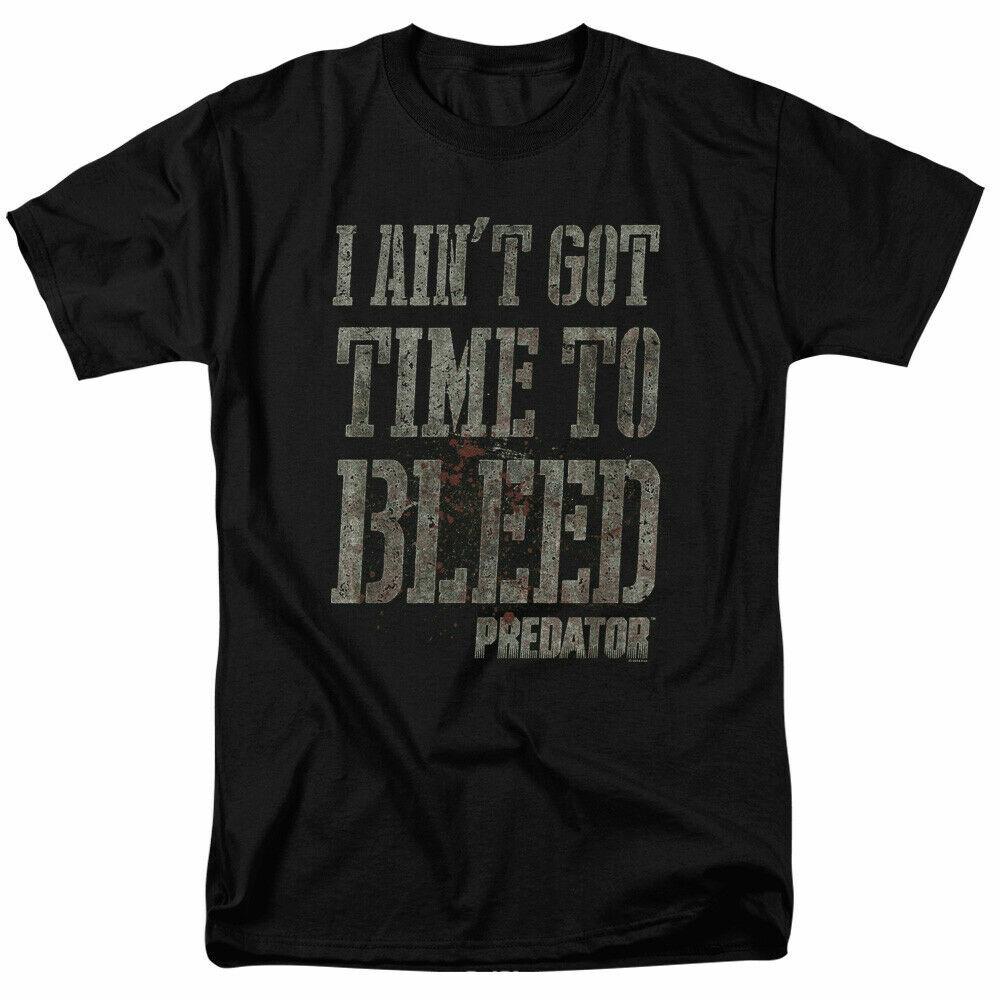 Predator Bleeding Time T Shirt Licensed Sci-Fi Alien Movie Retro Classic Black XXL