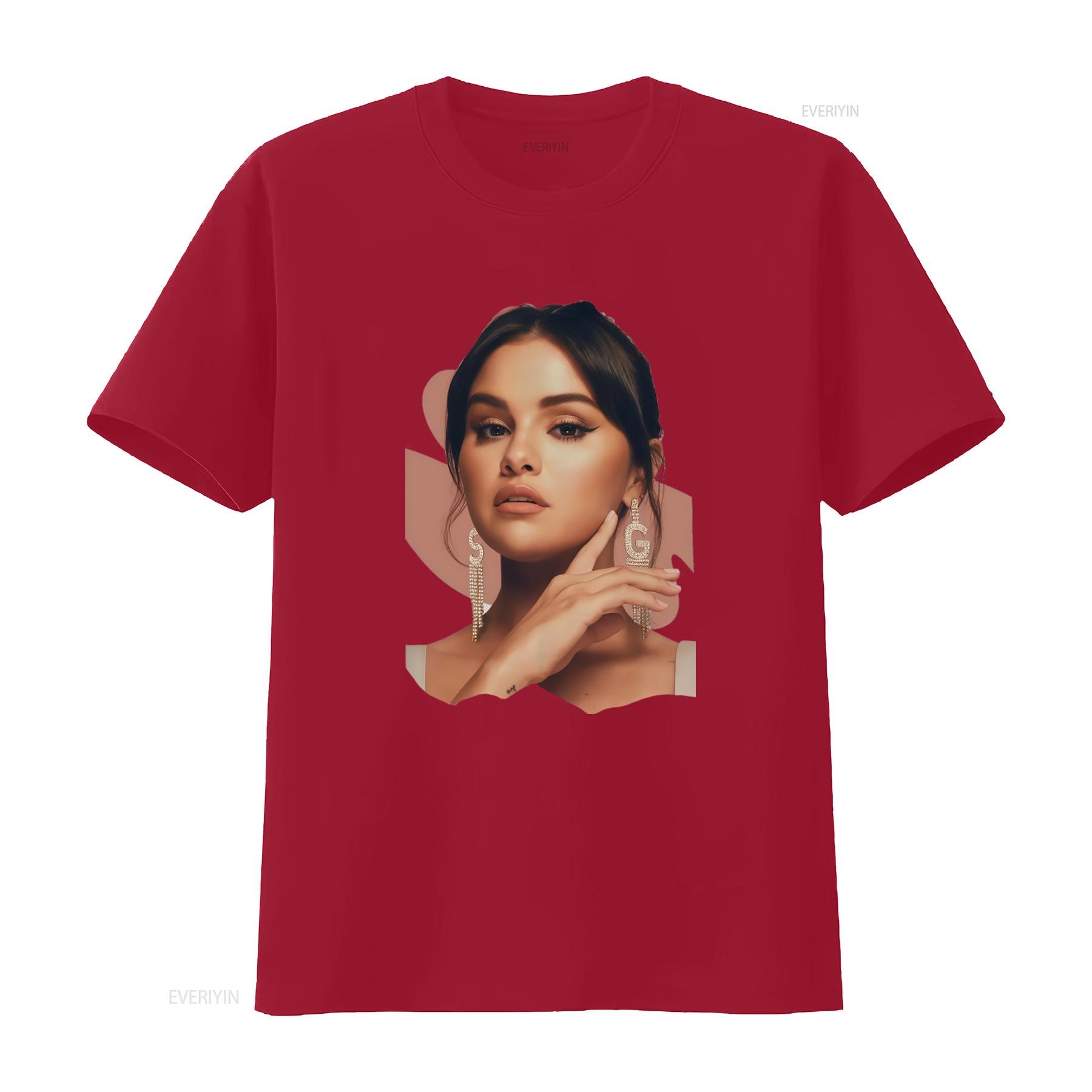 

New Selena Gomez Music Inspired T Shirt Black All Sizes Sparkling Design NG2067 vintage Washed homme Stretched streetwear S