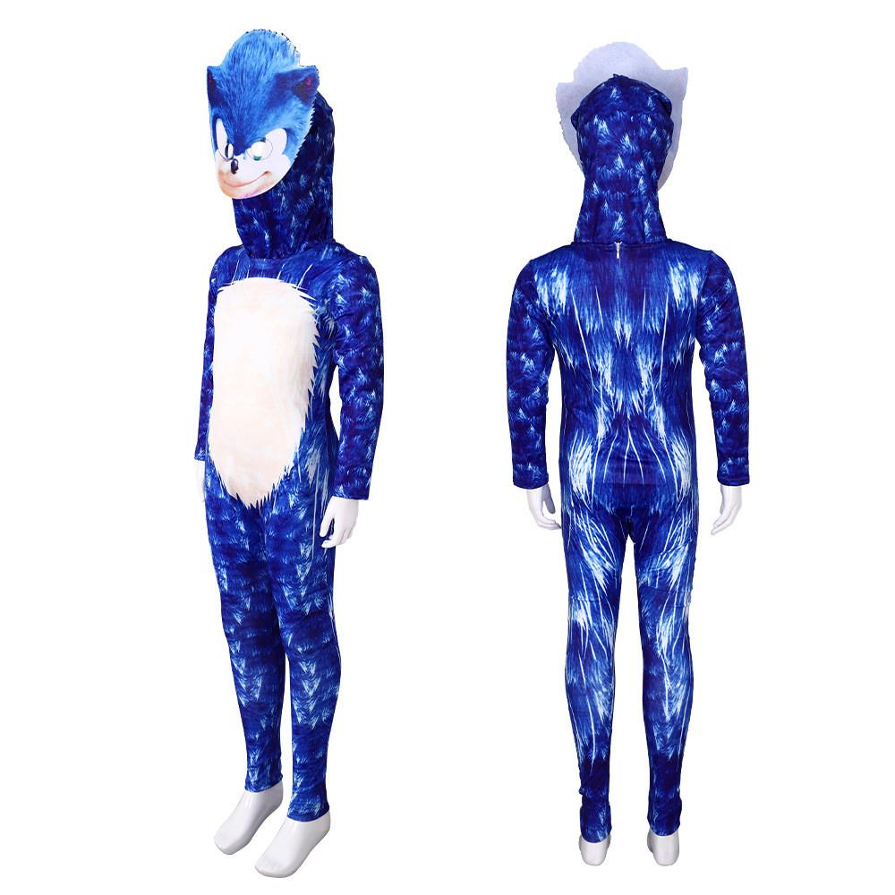 Sonic The Hedgehog Cosplay Bodysuit In Milk Silk For Game Character Role Play