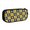 North Carolina A&T State University Pencil Case for Boy Girl Large Capacity Checkered Plaid  Pen Box Bag School Accessories