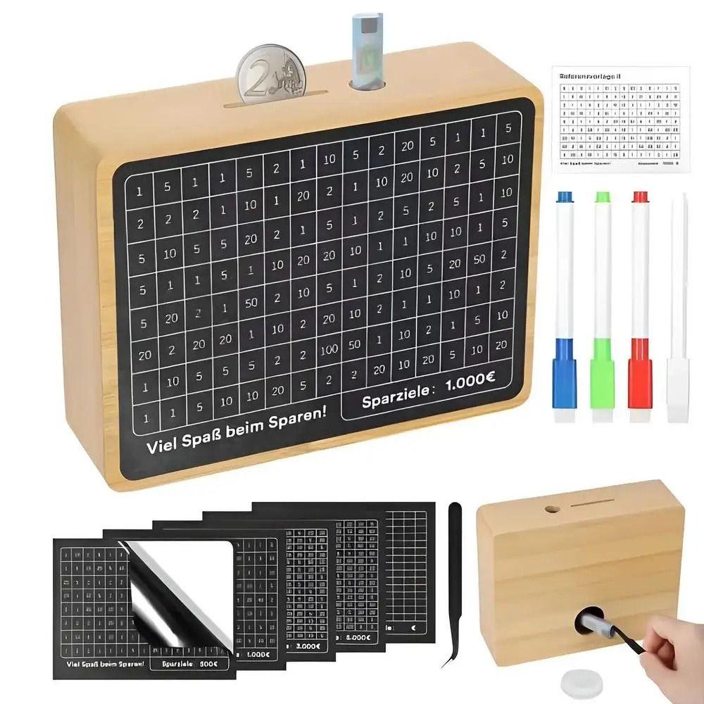 

Коричневый Деревянный Копилка С Целью Сбережений Копилка Ретро Копилка Дети чёрный