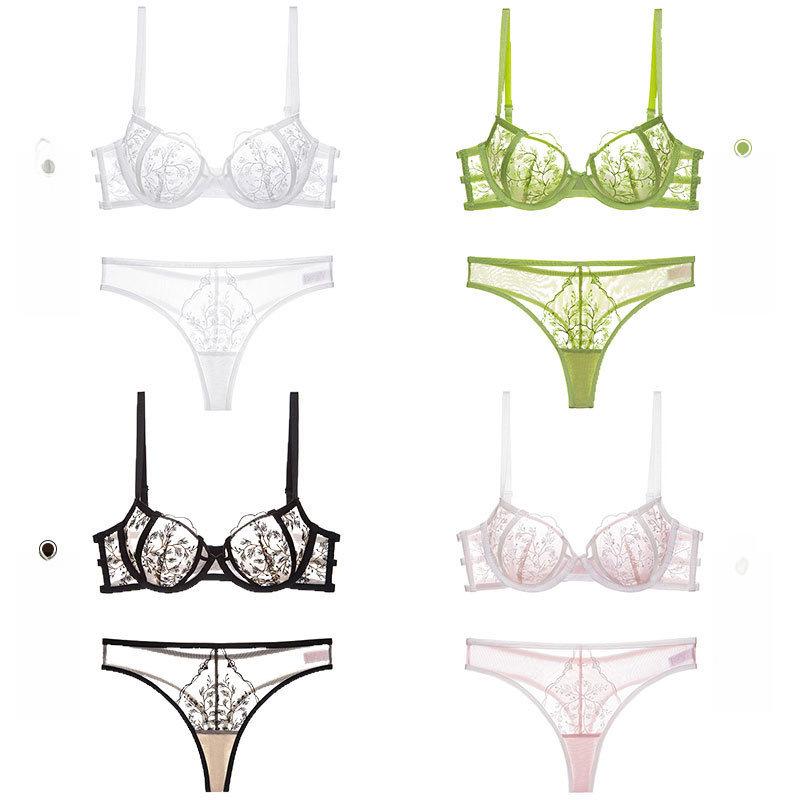 Slim Summer Lace Bra Set: Sexy, Comfortable, Embroidered, and Perfect for Both Large and Small Busts