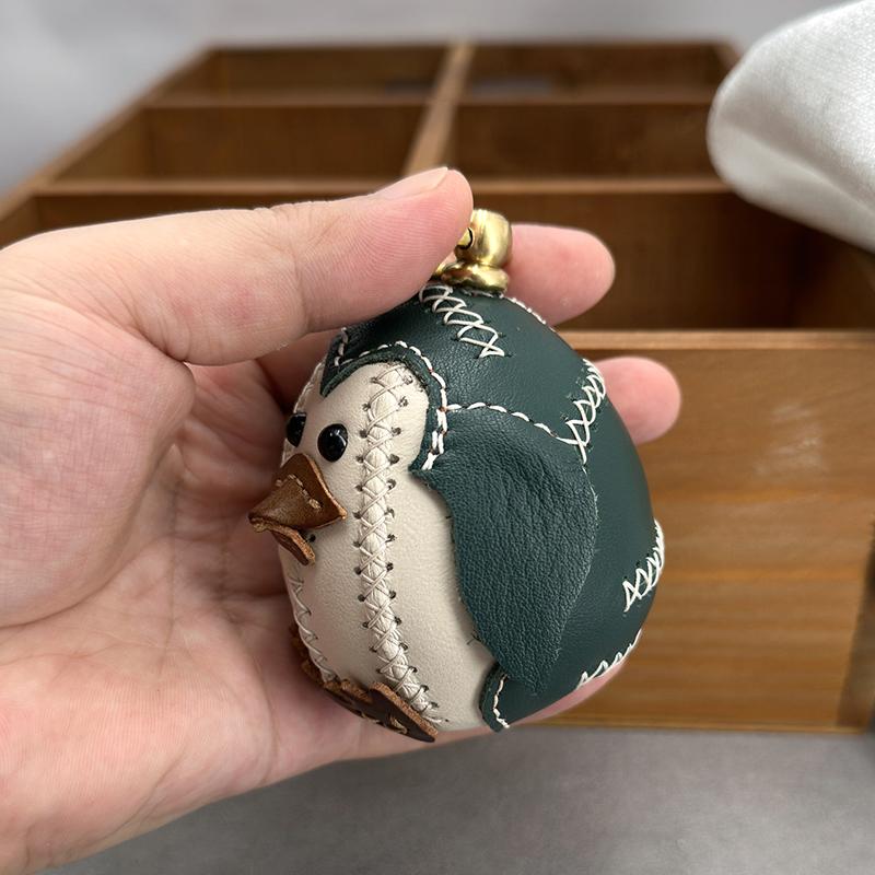 Genuine Leather Ornaments Ornament Penguin Doll Lovely Doll Gift Cowhide Display